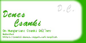 denes csanki business card